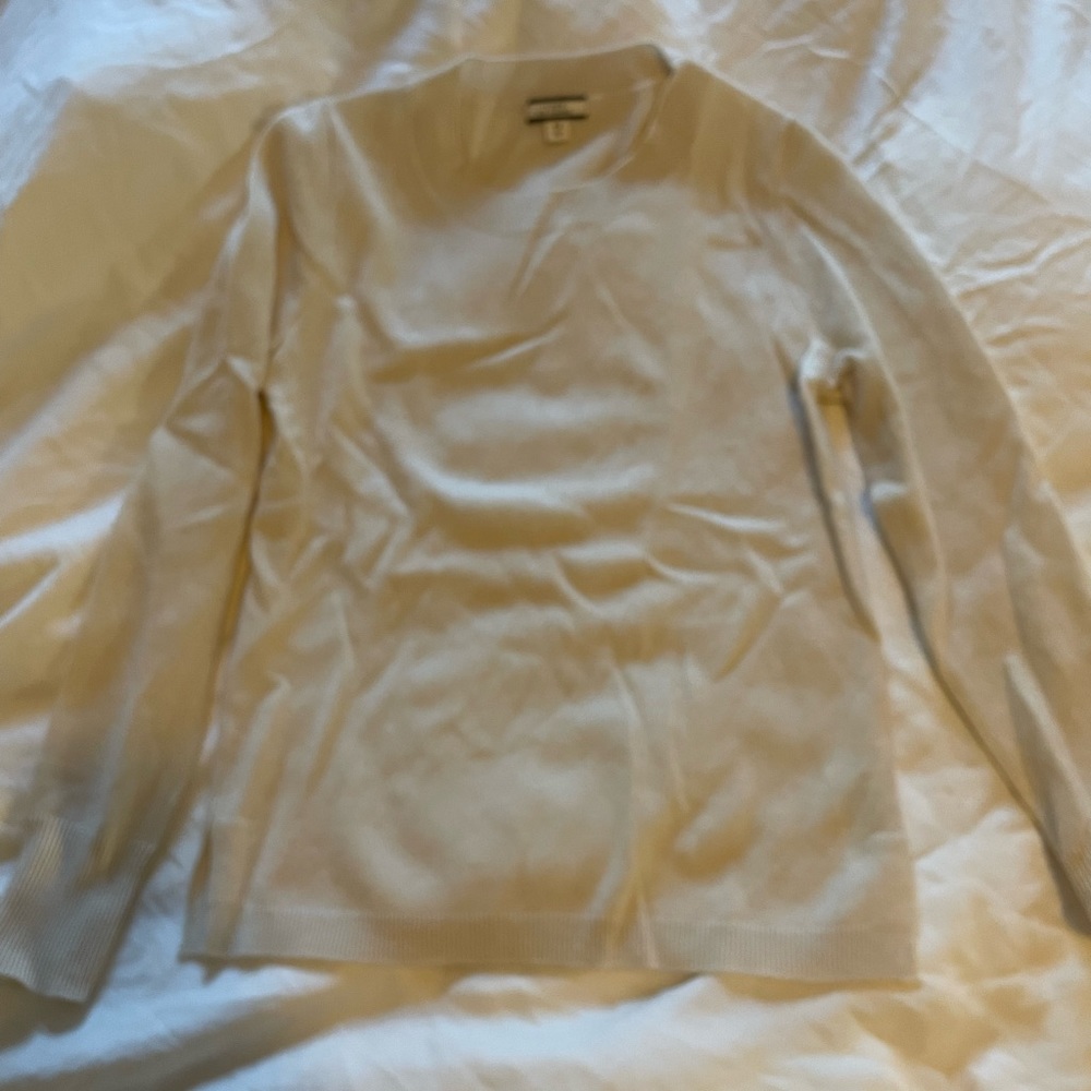 Cream jcrew cashmere sweater